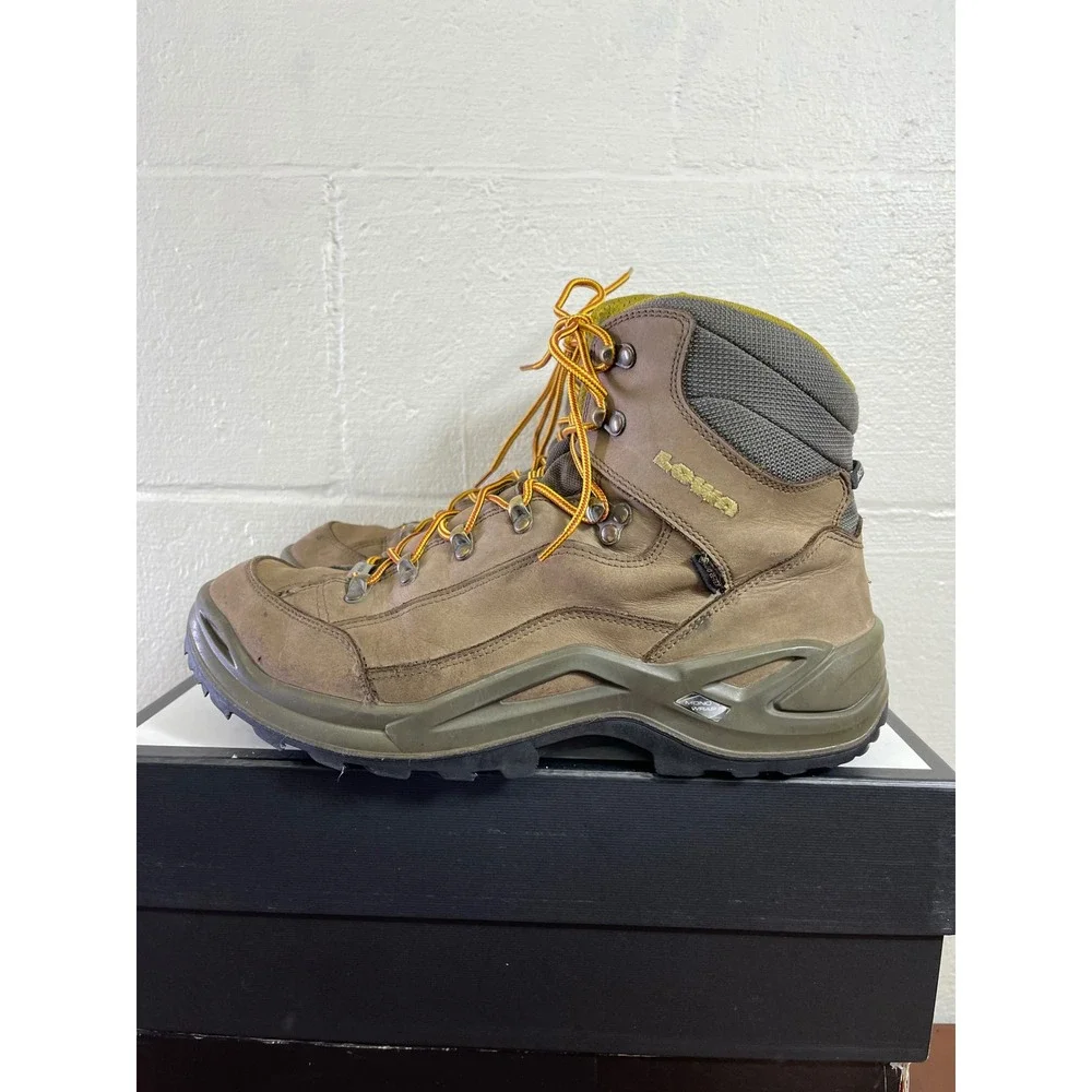 Lowa Renegade GTX Mid Gore Tex Brown Nubuck Hiking Boots Lace up Men's 11.5 US